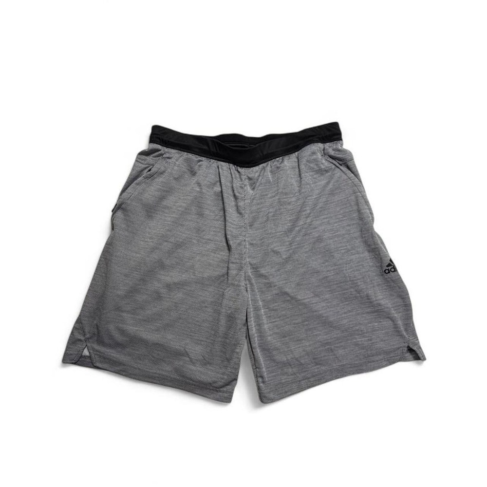 Adidas Gymcore Heather Grey Space Dye Performance Training Athletic Shorts